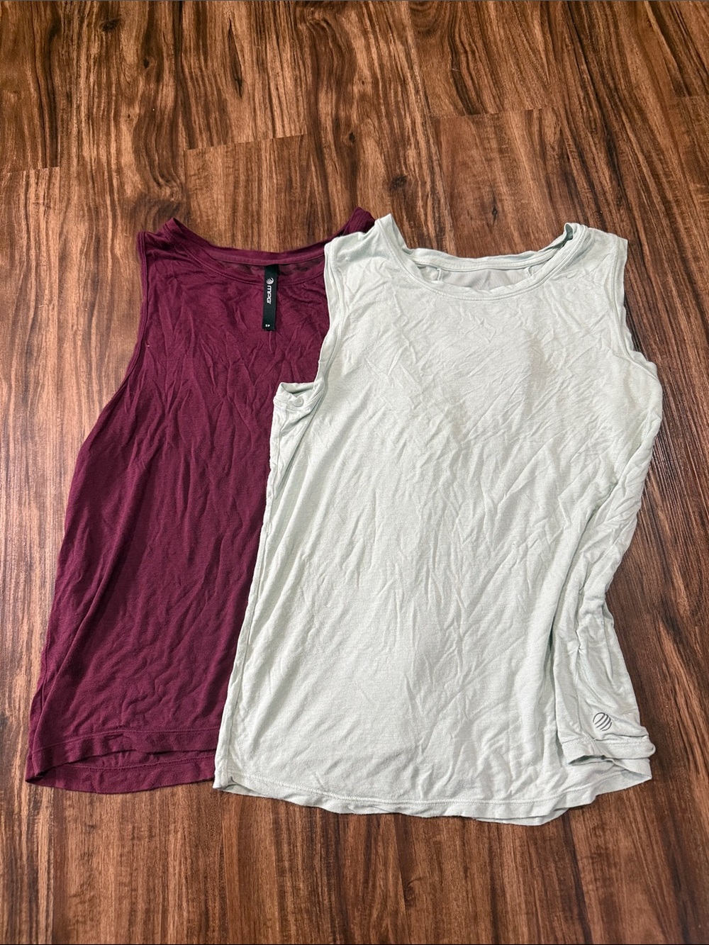 MPG Women's Tank Tops in Burgundy and Light Gray